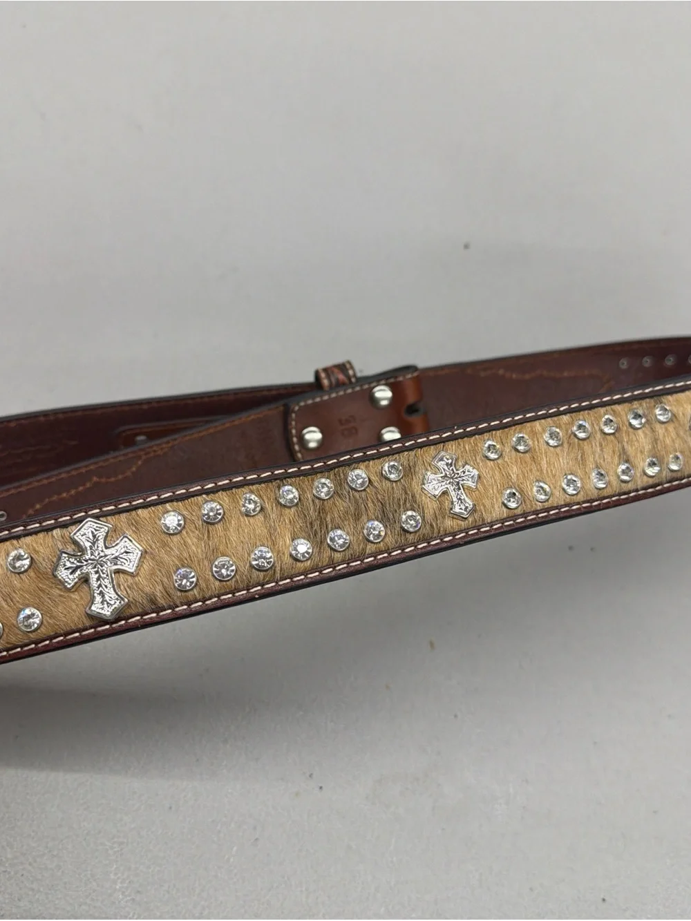 Narcona cowhide and rhinestone belt gorgeous
